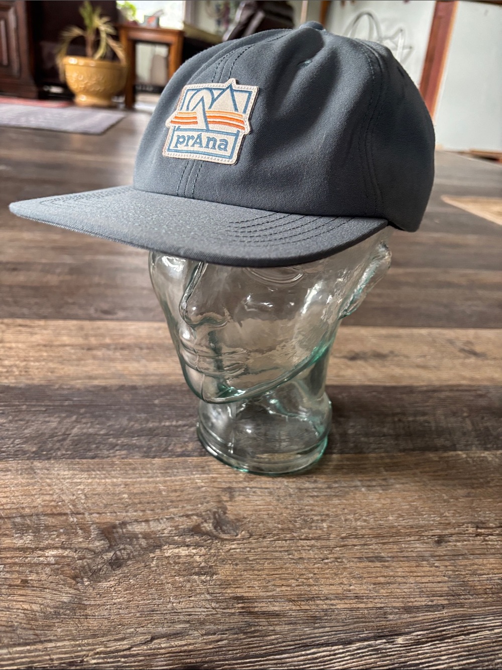 Prana blue gray  Logo Cap with Orange & Blue Patch